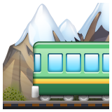Whatsapp mountain railway emoji image