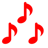 Docomo multiple musical notes emoji image