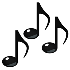 Emojidex multiple musical notes emoji image