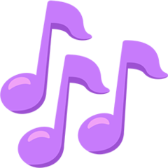 Facebook Messenger multiple musical notes emoji image