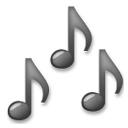 LG multiple musical notes emoji image