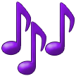 Samsung multiple musical notes emoji image