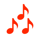 SoftBank multiple musical notes emoji image