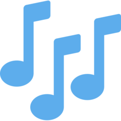 Twitter multiple musical notes emoji image