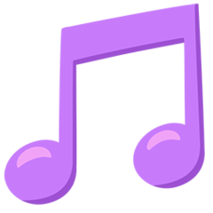 Facebook Messenger musical note emoji image