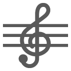 au by KDDI musical score emoji image