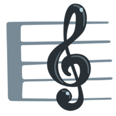 Facebook Messenger musical score emoji image