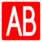 au by KDDI negative squared ab emoji image