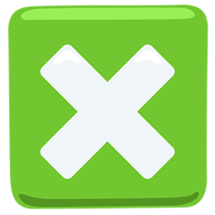 Facebook Messenger negative squared cross mark emoji image