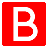 Docomo negative squared latin capital letter b emoji image