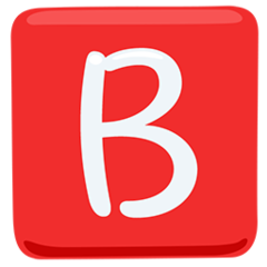 Facebook Messenger negative squared latin capital letter b emoji image