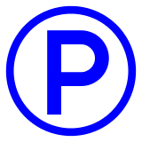 Docomo negative squared latin capital letter p emoji image