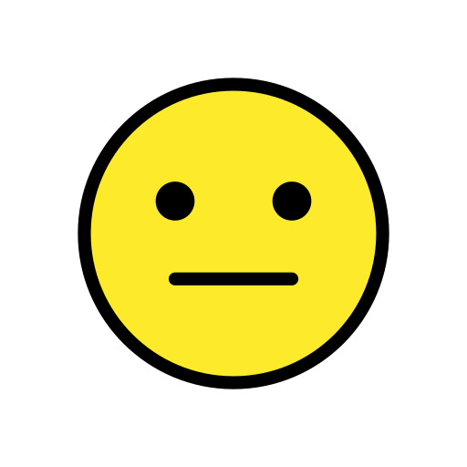 Openmoji neutral face emoji image