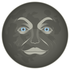 Emojidex new moon with face emoji image