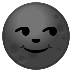 Google new moon with face emoji image