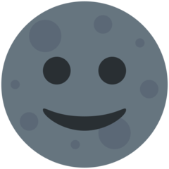 Twitter new moon with face emoji image