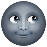 Whatsapp new moon with face emoji image