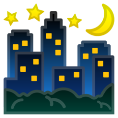 Google night with stars emoji image