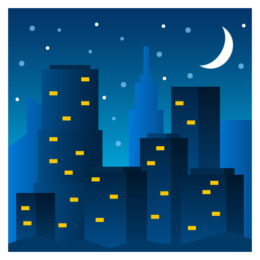 JoyPixels night with stars emoji image