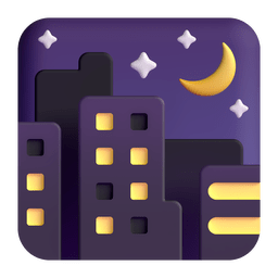 Microsoft Teams night with stars emoji image