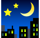 SoftBank night with stars emoji image