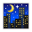 Sony Playstation night with stars emoji image
