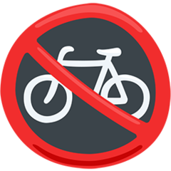 Facebook Messenger no bicycles emoji image