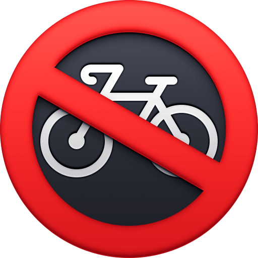 Facebook no bicycles emoji image