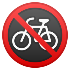 Google no bicycles emoji image