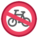 HTC no bicycles emoji image