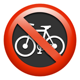IOS/Apple no bicycles emoji image