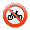 LG no bicycles emoji image