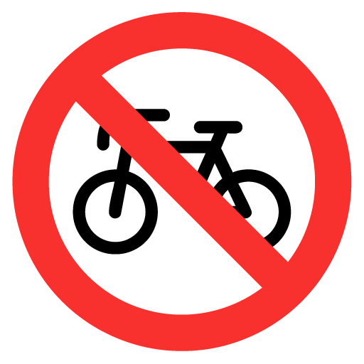 Microsoft no bicycles emoji image