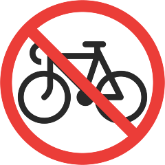 Skype no bicycles emoji image
