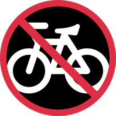 Twitter no bicycles emoji image