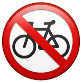 Whatsapp no bicycles emoji image