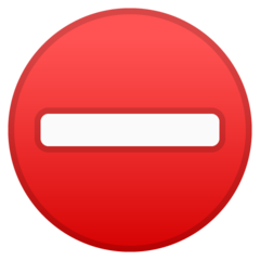 Google no entry emoji image