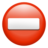 IOS/Apple no entry emoji image
