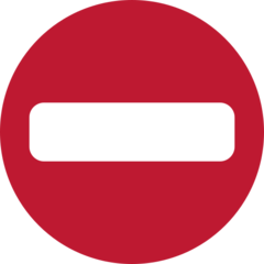 Twitter no entry emoji image