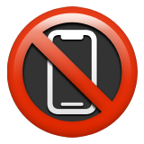 IOS/Apple no mobile phones emoji image