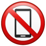 Whatsapp no mobile phones emoji image
