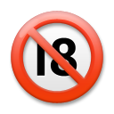 LG no one under eighteen symbol emoji image