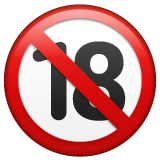 Whatsapp no one under eighteen symbol emoji image