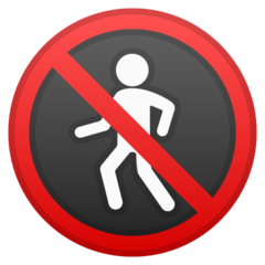 Google no pedestrians emoji image