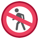 HTC no pedestrians emoji image