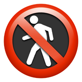 IOS/Apple no pedestrians emoji image