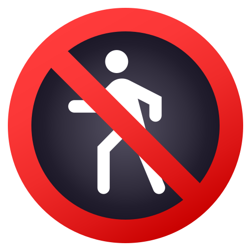 JoyPixels no pedestrians emoji image