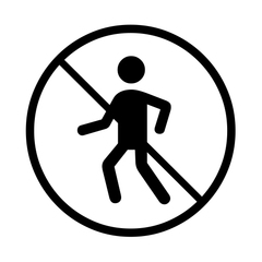 Noto Emoji Font no pedestrians emoji image