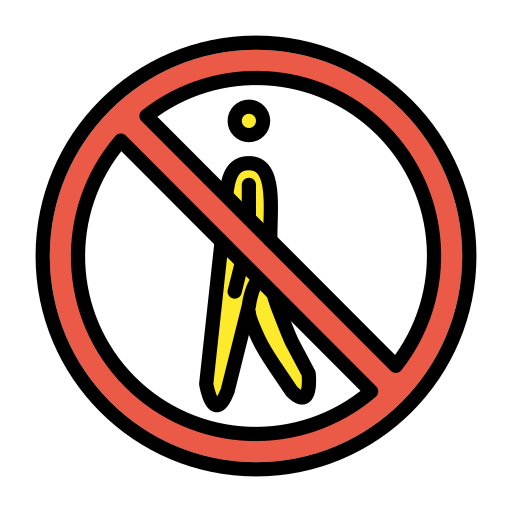 Openmoji no pedestrians emoji image