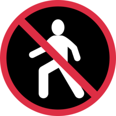 Twitter no pedestrians emoji image